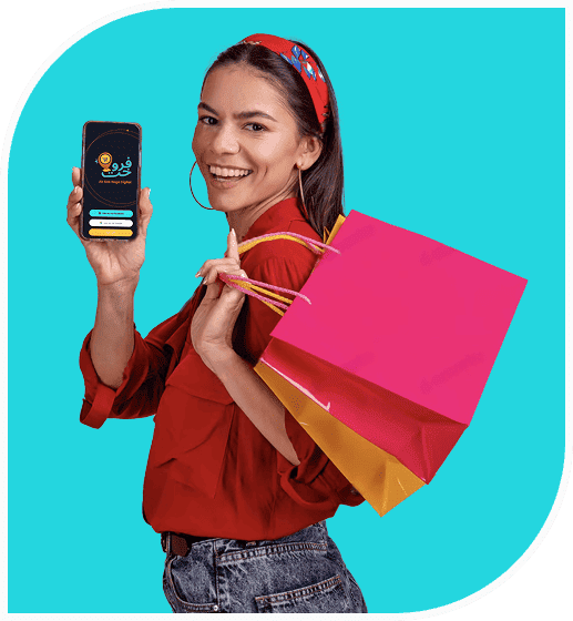 Happy shopper with bags